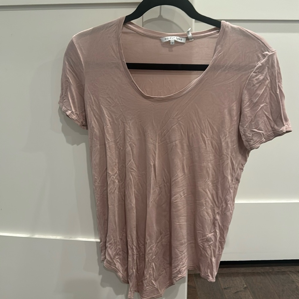 Helmut Lang pink t shirt in size S